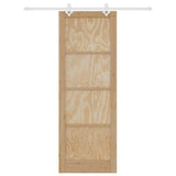 Sliding Door Manual White 83 x 232 cm Solid pine wood and steel 3333564