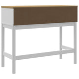 Console Table FLORO White 89.5x36.5x73 cm Solid Wood Pine 374021