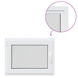 Basement Window RISOR 80 x 70 cm PVC and Glass White 42047201