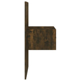 Bed Headboard With Cabinet Smoked oak Engineered wood Large 3115753