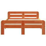 Bed Frame without Mattress Wax Brown 120x200 cm Solid Wood Pine 855477