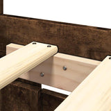 Bed Frame with Headboard without Mattress Smoked Oak 200x200 cm 3295538