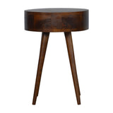 Nordic Chestnut Circular Bedside IN1298