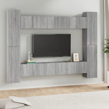 10 Piece TV Cabinet Set Grey Sonoma Engineered Wood 3120219