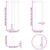 Bar Table Legs T-Shaped 2 pcs Anthracite 50x35x cm Steel 4013090