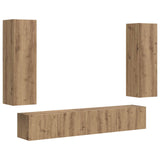 TV Cabinet Set Wall-mounted 3 pcs Artisan Oak Engineered Wood 3408987