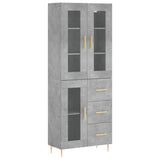 Highboard Concrete Grey 69.5x34x180 cm Engineered Wood 3198589