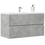 ZNTS Bathroom Hanging Cabinet Concrete Grey 80x38.5x45 cm Engineered Wood 856245