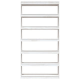 Book Cabinet/Room Divider White 100x30x200 cm Solid Pinewood 808229