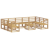 Outdoor Sofa Set 10 pcs White Solid Acacia Wood 3388268