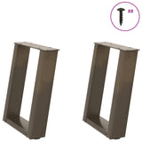 Coffee Table Legs U-Shaped 2 pcs Natural Steel 28x cm Steel 4012759