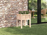 Garden Planter Nature 40 x 40 x 70 cm Solid Pine Wood 8000828