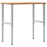 Workbench Light Brown 100x60x cm Solid Wood Oak Rectangular 3309702