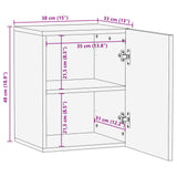 Bathroom Hanging Cabinet Brown 38 x 33 x 48 cm Solid Mango Wood 4017920