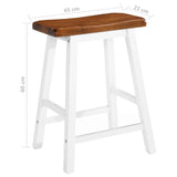 Bar Stools 2 pcs Solid Wood 245546