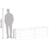 Garden Raised Bed 200x50x54 cm WPC Grey 318095