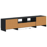 5 Piece LED TV Cabinet Black Engineered Wood 3417000