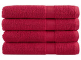 Premium Bath Towels "SOLUND" 4 pcs Red 100x150 cm 600 gsm 137408
