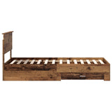 Bed Frame with Headboard Old Wood 90 x 190 cm Engineered Wood 3410956