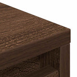 Shoe Cabinet Brown Oak 29.5x34x76 cm Engineered Wood 861865