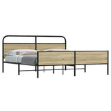 Metal Bed Frame without Mattress Sonoma Oak 183x213 cm 3318696