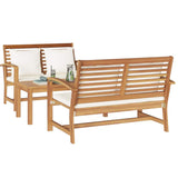 Garden Sofa Set Natural Solid teak wood 3356856