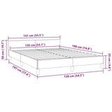 Bed Frame without Mattress Dark Grey 135x190cm Double Velvet 349906