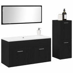 Bathroom Furniture Set 3 pcs Black Oak 90 x 38.5 x 46 cm 3334334