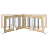 Dog Gate with Stands 4 pcs Sonoma Oak 100 x 60 cm 892116