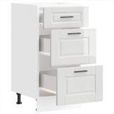Kitchen Base Cabinet "Porto" High Gloss White Engineered Wood 854222