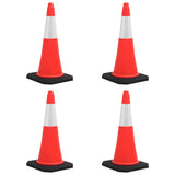 Reflective Traffic Cones with Heavy Bases 4 pcs 75 cm 150943