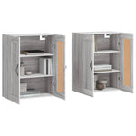 Wall Mounted Cabinets 2 pcs Grey Sonoma Engineered Wood 3198015
