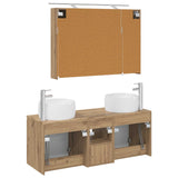 Bathroom Cabinet Set 4 pcs Artisan Oak Engineered Wood 3406542