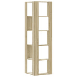 Corner Bookcase 5-Tier Sonoma Oak 50x50x179 cm Engineered Wood 852584