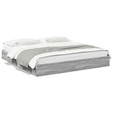 Bed Frame with Drawers without Mattress Grey Sonoma 180x200 cm Super King 3280641