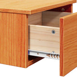 ZNTS Wall-mounted Bedside Table Wax brown 37 x 35 x 18.5 cm 873485