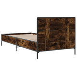 Bed Frame without Mattress Smoked Oak 90x190 cm Single 845564