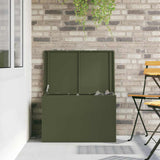 Outdoor Storage Box Olive Green 80 x 50.5 x 50 cm Steel 874570