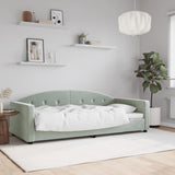 Day Bed without Mattress Light Grey 90x190 cm Single Velvet 354152