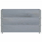 ZNTS Garden Planter Grey 100x50 cm Solid Wood Pine 3295429