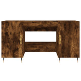 Desk Smoked Oak 140x50x75 cm Engineered Wood 829529
