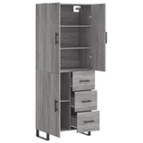 Highboard Grey Sonoma 69.5x34x180 cm Engineered Wood 3195929