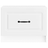 Coffee Table with Drawer White 49 x 50 x 37 cm Engineered Wood 895885