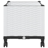 Garden Planter with Wheels White 40 x 40 x 48 cm PP 3422913