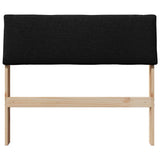Upholstered Headboard Black 90 cm Solid Pine Wood 879141