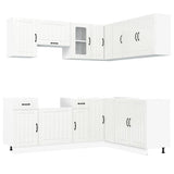 11 Piece Kitchen Cabinet Set "Lucca" Gloss White Engineered Wood 3314953