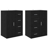 Sideboards with Drawer Corona 2 pcs Black Oak 59 x 39 x 80 cm 3402808
