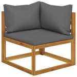 ZNTS 6 Piece Garden Lounge Set with Cushions Solid Wood Acacia 3098663