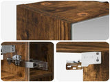 Bathroom Mirror Cabinet Smoked Oak 60 x 14.5 x 50 cm 889083