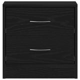ZNTS Bedside Cabinets 2 pcs Black Oak 40x30x40 cm Engineered Wood 862005
